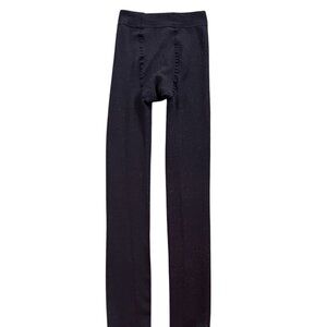 Black Fleece Thermal Tights Women's Size S Cozy Warm Winter Leggings High Waist